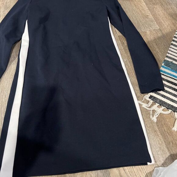 NWT Michael Kors side tuxedo stripe long sleeve dress size M - Picture 5 of 10